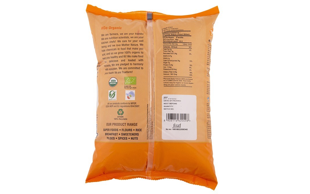Truefarm Organic Bajra Pearl Millet    Pack  1 kilogram